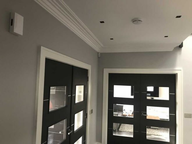 Joinery double interior door fitting